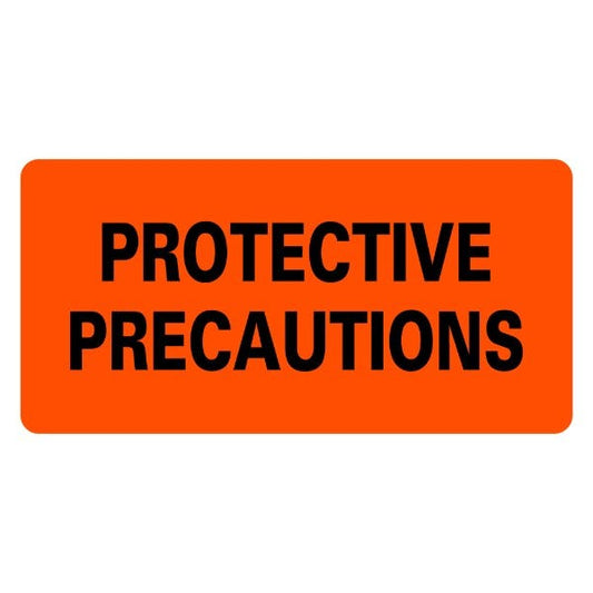 PROTECTIVE PRECAUTIONS Infection Control Medical Labels 2" x 1", 500 labels