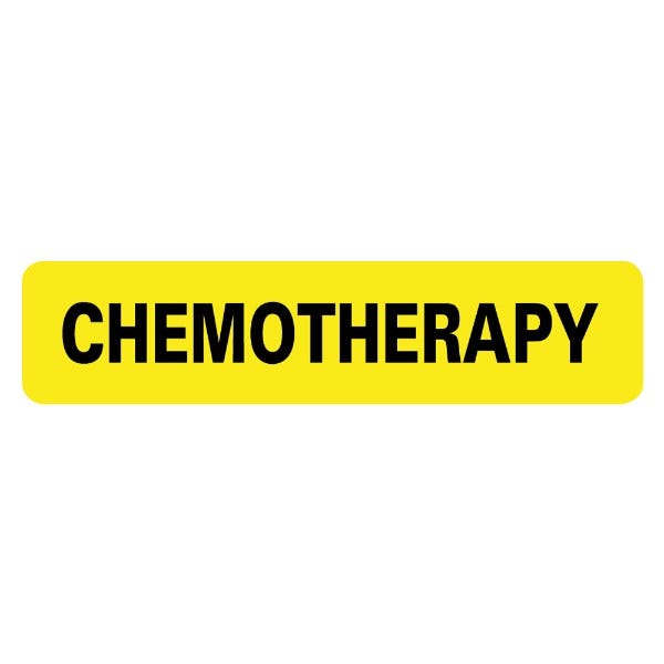 CHEMOTHERAPY Stickers .375 x 1.625  (500 labels)