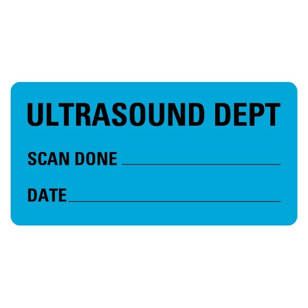 ULTRASOUND DEPT Medical Labels 2" x 1" Blue Labels (500 labels)