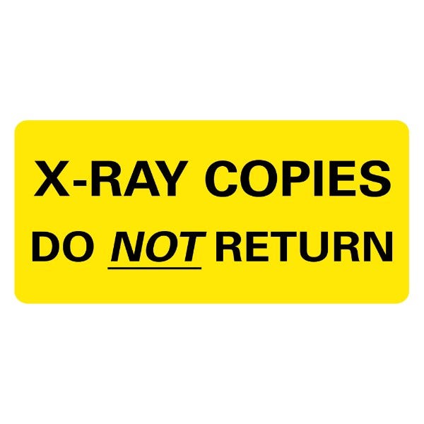 X-RAY COPIES Medical Labels 2" x 1" Yellow Labels (500 labels)