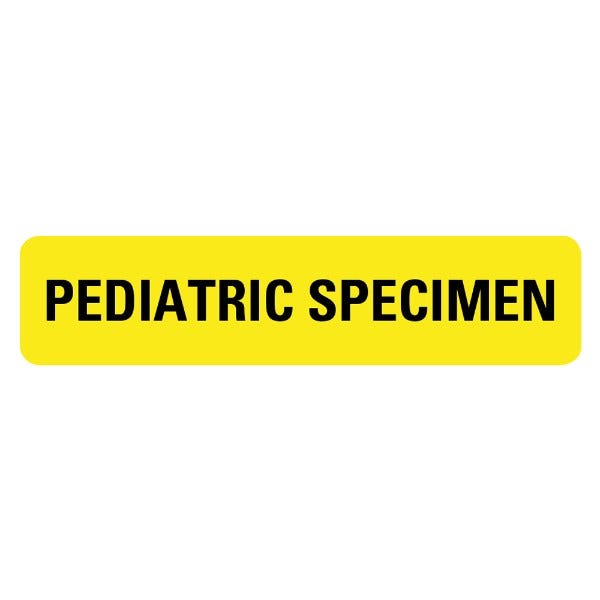 PEDIATRIC SPECIMEN Labels .375" x 1.625" Yellow Labels (500 labels)