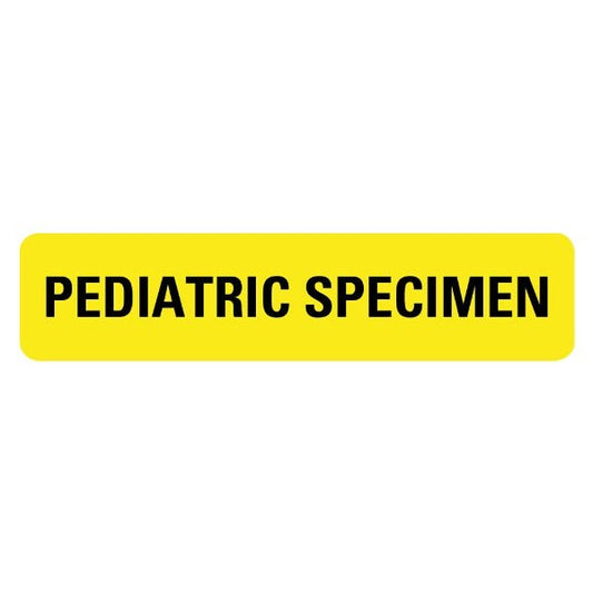 PEDIATRIC SPECIMEN Labels .375" x 1.625" Yellow Labels (500 labels)