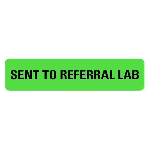 SENT TO REFERRAL LAB Medical Labels .375" x 1.625" Labels (500 labels)