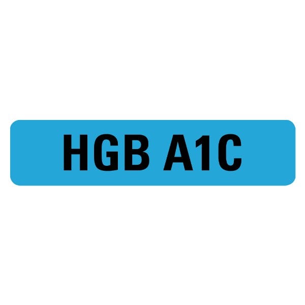 HGB A1C Medical Labels .375" x 1.625" Blue Labels (500 labels)