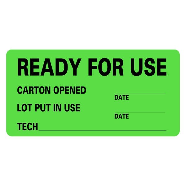 READY FOR USE Medical Labels 2" x 1" Labels (500 labels)