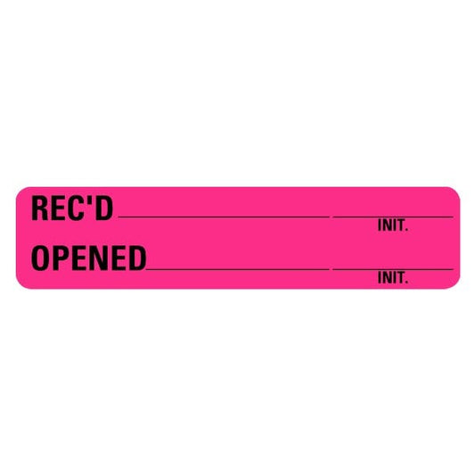 Rec'd Opened Medical Labels .375" x 1.625" Labels (500 labels)