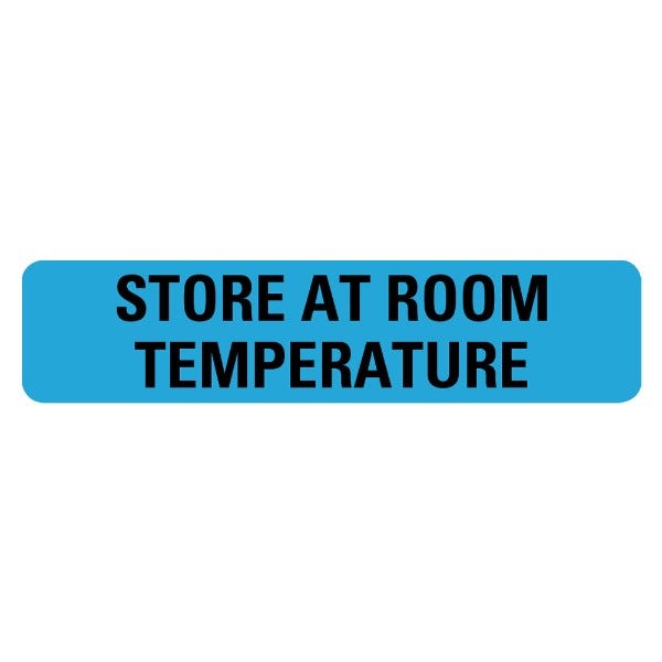 STORE AT ROOM TEMPERATURE Labels .375" x 1.625" labels (500 labels)