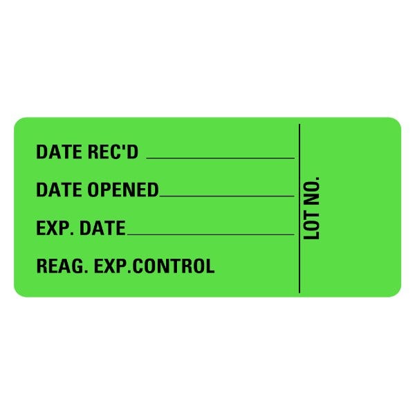 Date Rec'd Date Opening EXP Date Medical Labels 2" x 1" Labels (500 labels)