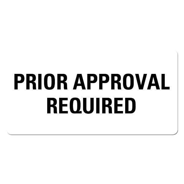 PRIOR APPROVAL REQUIRED Labels 2" x 1" White Labels (500 labels)
