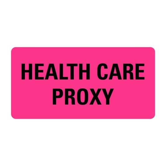 HEALTH CARE PROXY Labels 2" x 1" Pink Labels (500 labels)