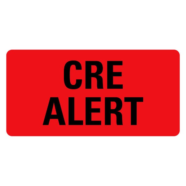 CRE ALERT Medical Labels 2" x 1" Red Labels (500 labels)