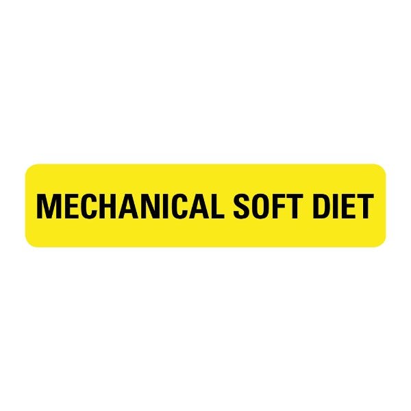 Mechanical Soft Diet Labels .375 x 1.625  (500 labels)