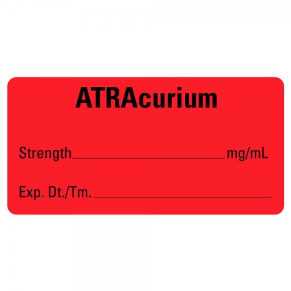 2"x1" ATRAcurium Medical Healthcare Labels 2" x 1" Labels (500 labels)