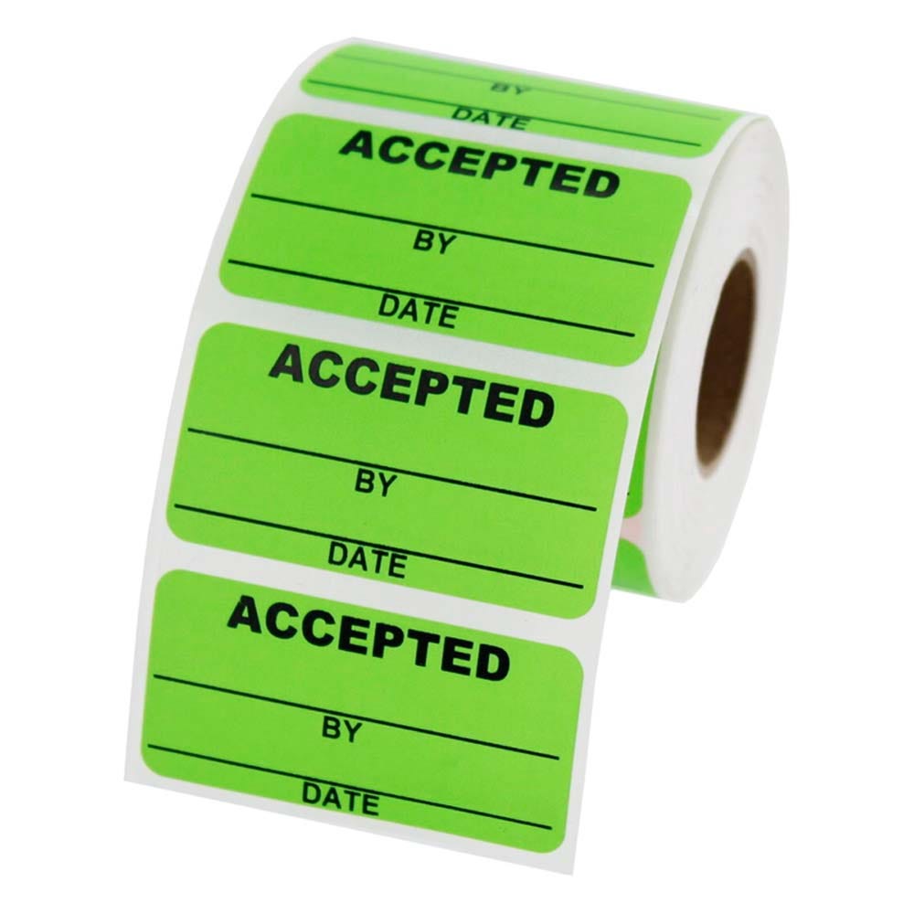 Accepted Inventory Labels 2" x 1" 2" x 1" - 500 Labels Per Roll (500 labels)