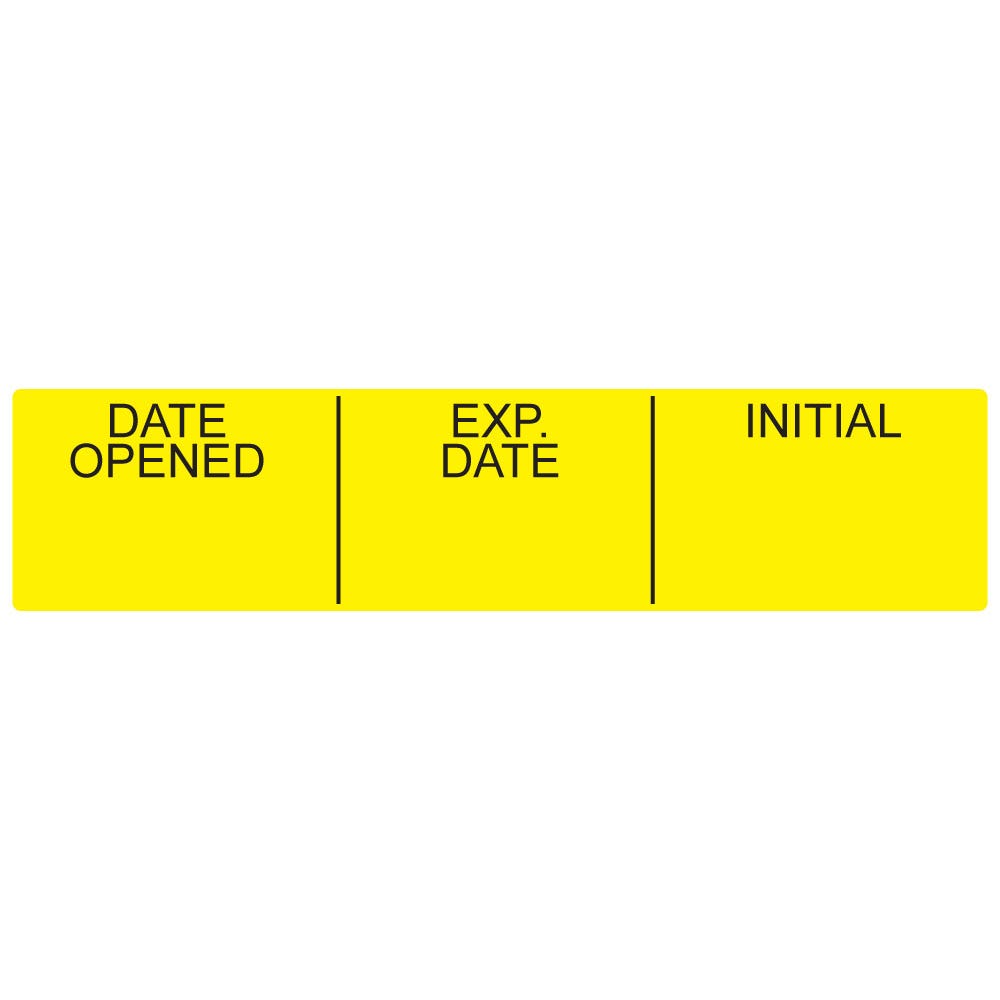 Date Opened Medication Instruction Labels .375 x 1.625 Rectangles (500 labels)