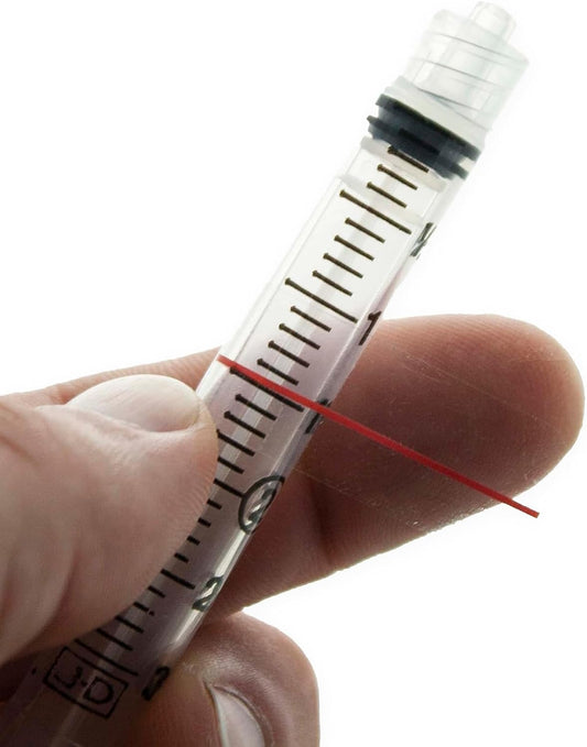Dosage Labels - Dosage Line Sticker For Syringes 1.5" x 0.5" Labels (500 labels)