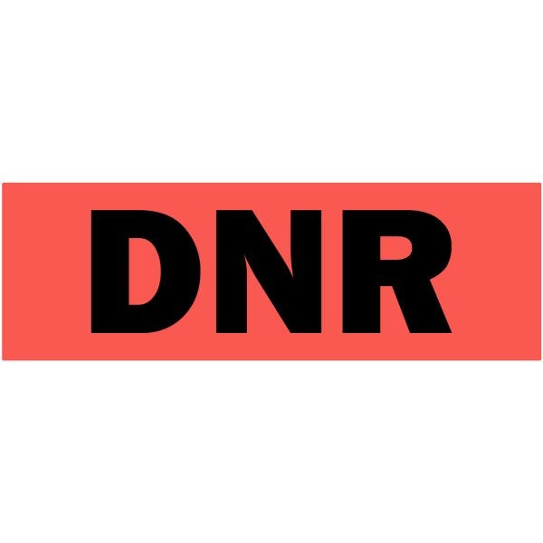 2"x1" DNR Medical Healthcare Labels 2" x 1" Labels (500 labels)