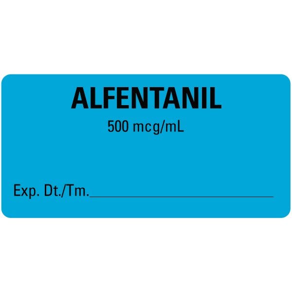 2"x1" ALFENTANIL Medical Healthcare Labels 2" x 1" Labels (500 labels)