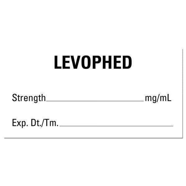 LEVOPHED Labels 2"x1" 2" x 1" Labels (500 labels)