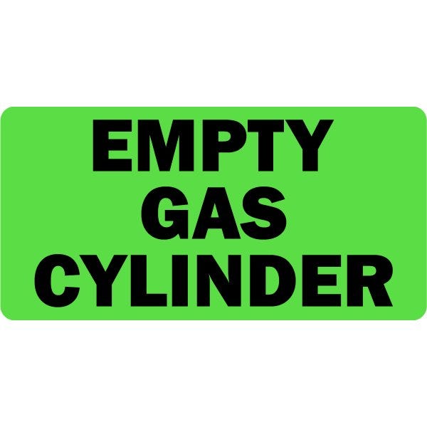Empty Gas Cylinder Medical Labels 2" x 1" Green Labels (500 labels)