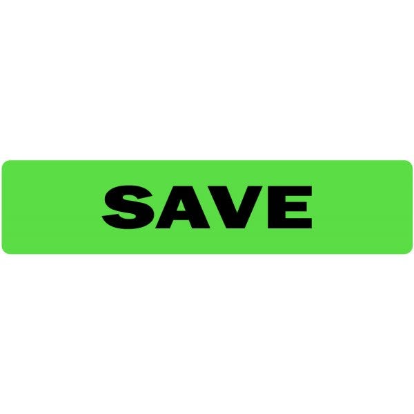 Save Medical Labels .375" x 1.625" Green Labels (500 labels)