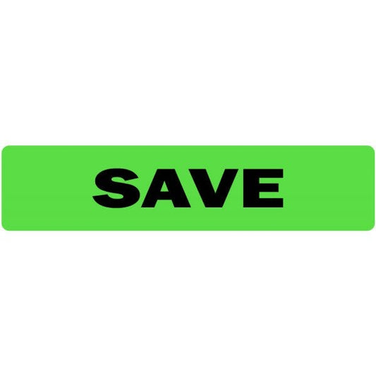 Save Medical Labels .375" x 1.625" Green Labels (500 labels)
