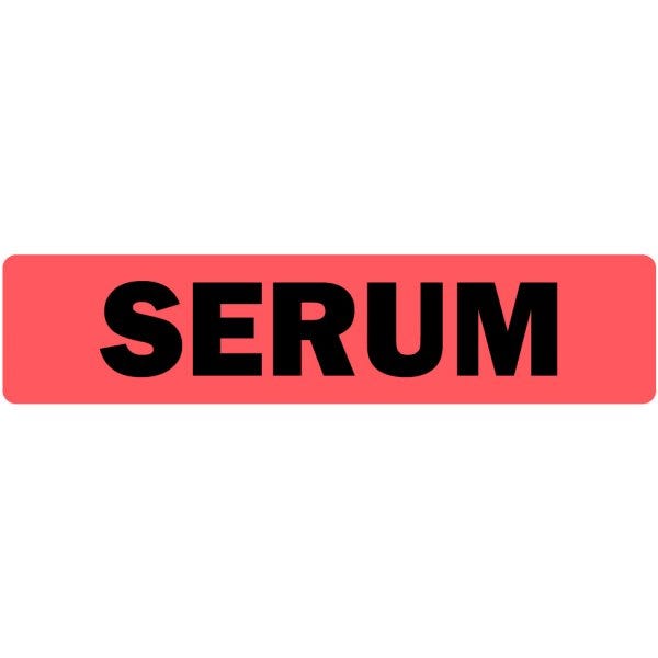 Serum Medical Labels .375" x 1.625" labels (500 labels)