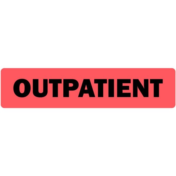 Outpatient Medical Labels .375" x 1.625" labels (500 labels)