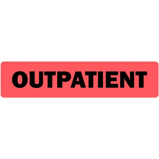Outpatient Medical Labels .375" x 1.625" labels (500 labels)