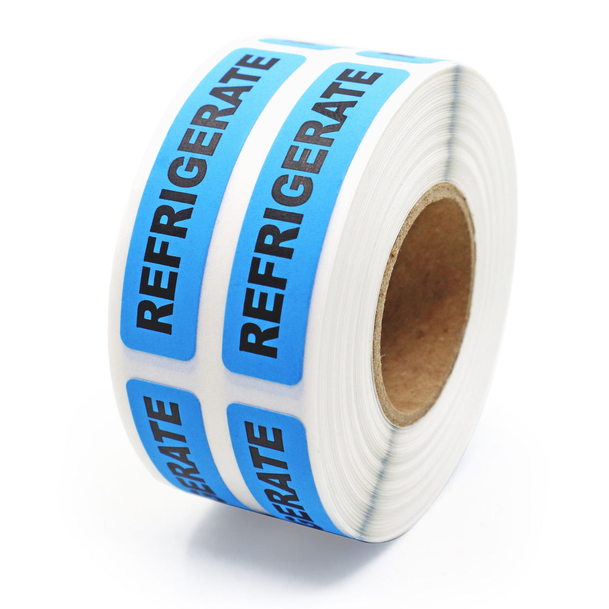 Refrigerate Stickers - Blue 0.375" x 1.625" Labels (500 labels)