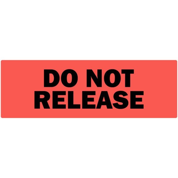 Do Not Release Labels 2" x 1" Labels (500 labels)