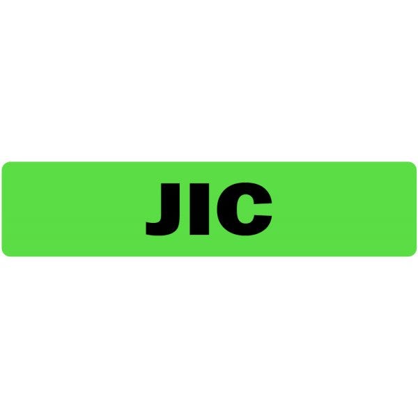 JIC Medical Label .375" x 1.625" fluorescent green medical label (500 labels)