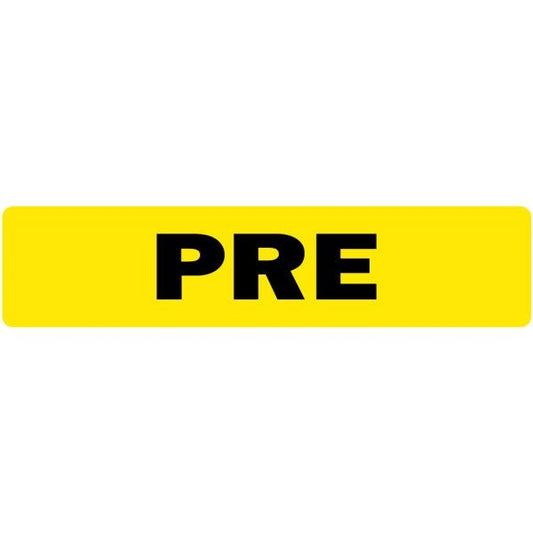 Pre Medical Labels .375" x 1.625" fluorescent yellow medical label (500 labels)