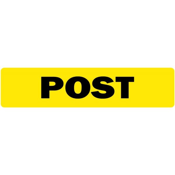 Post Medical Labels .375" x 1.625" fluorescent yellow medical label (500 labels)