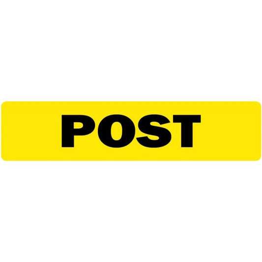 Post Medical Labels .375" x 1.625" fluorescent yellow medical label (500 labels)