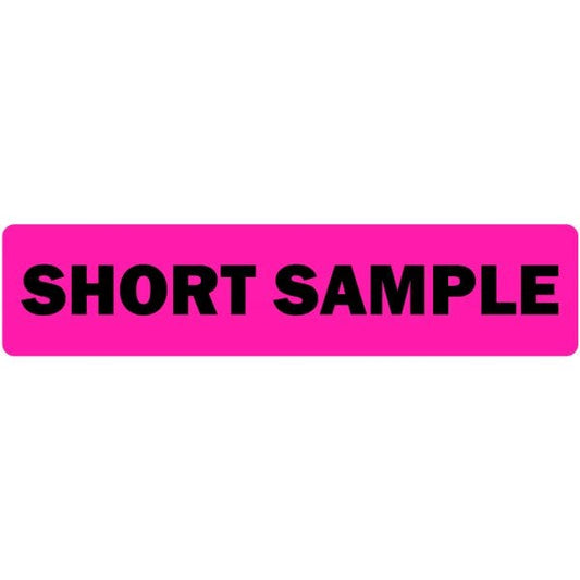 Short Sample Medical Labels .375" x 1.625" pink medical label (500 labels)