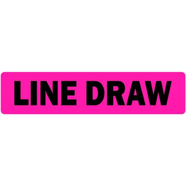 Line Draw Medical Labels .375" x 1.625" fluorescent Pack of 1000 labels