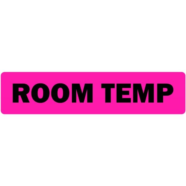 Room Temp Medical Labels .375" x 1.625" fluorescent pink Pack of 500 labels