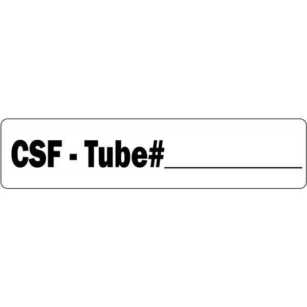 CSF - Tube Medical Labels .375" x 1.625" white medical label (500 labels)