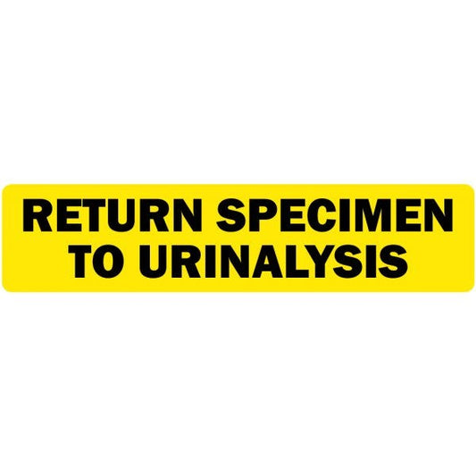 Return Specimen to Urinalysis Medical Labels .375" x 1.625" (500 labels)