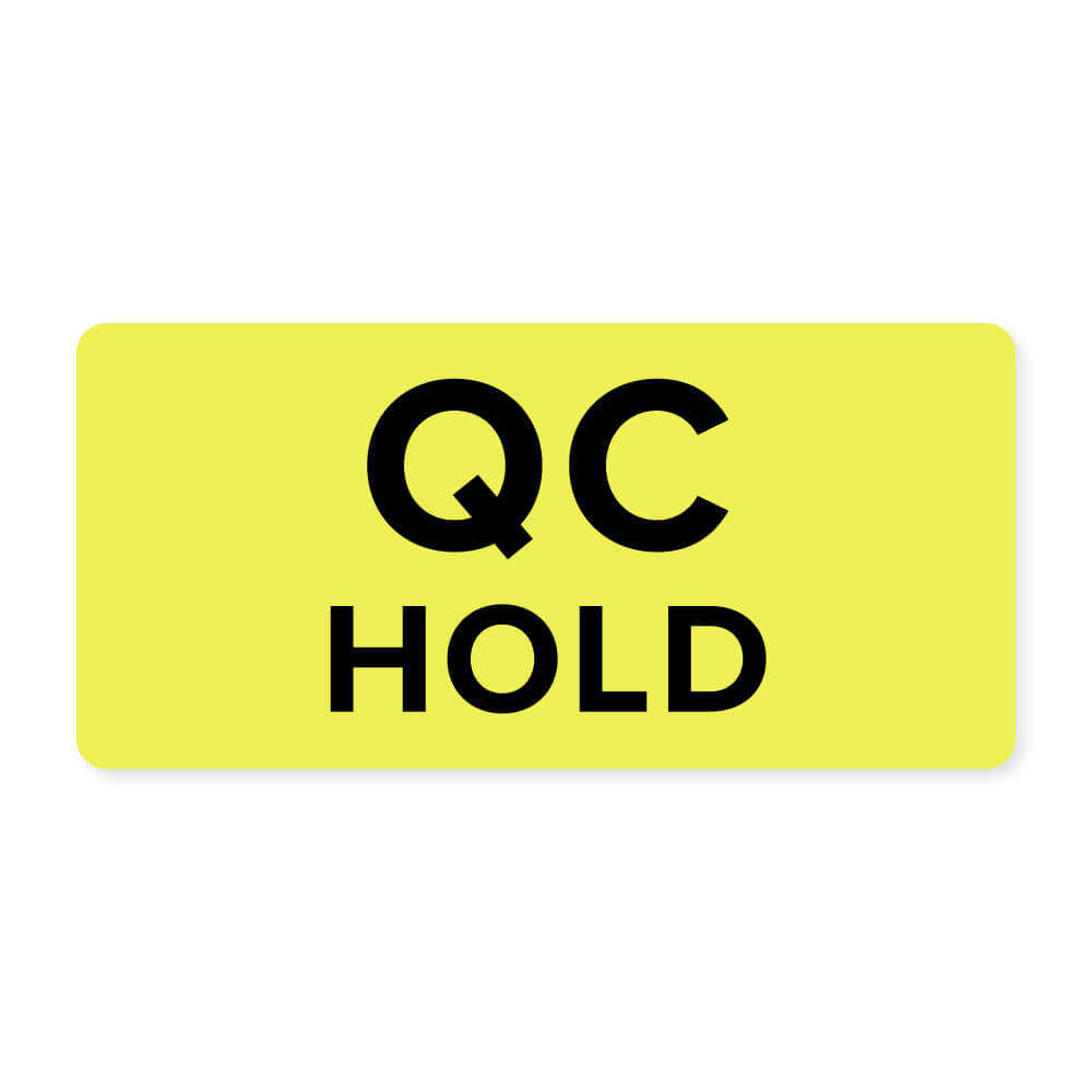 Quality Control Hold Labels 2" x 1" 2" x 1" - 500 Labels Per Roll (500 labels)