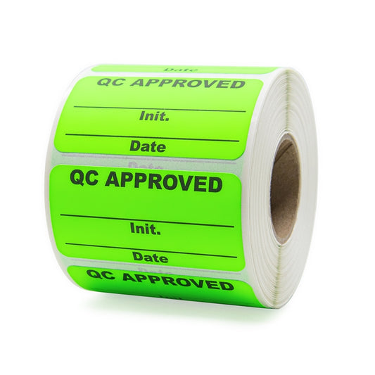 QC Approved Quality Control Inventory Labels 2" x 1" (Q=500 labels)