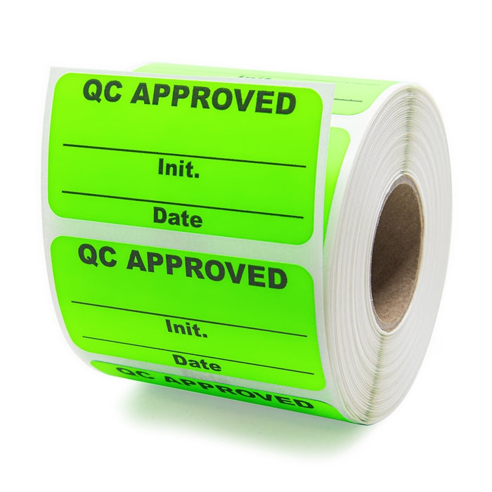 QC Approved Quality Control Inventory Labels 2" x 1" (Q=500 labels)