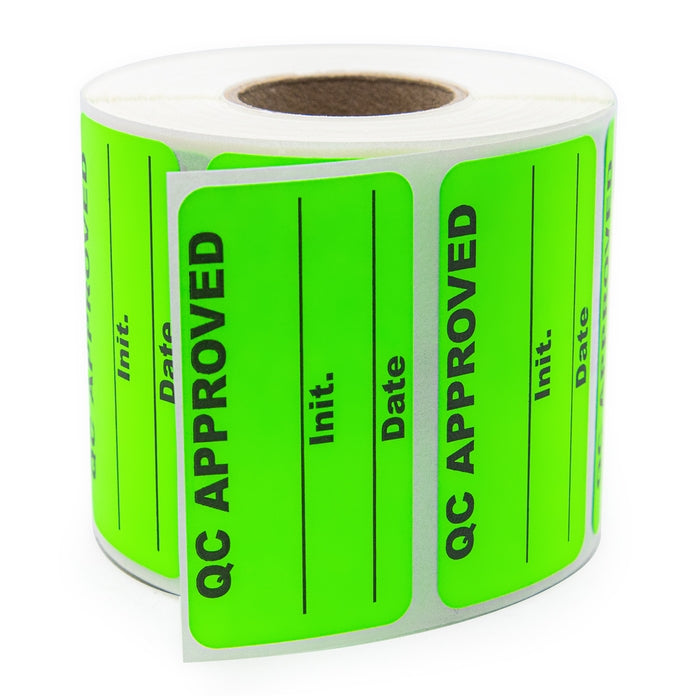 QC Approved Quality Control Inventory Labels 2" x 1" (Q=500 labels)