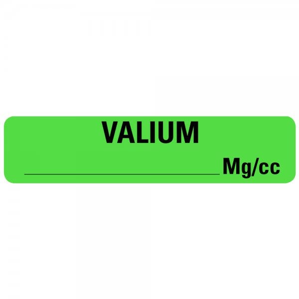 VALIUM Mg/cc Labels 0.3750" x 1.625" .375" x 1.625" Labels (500 labels)