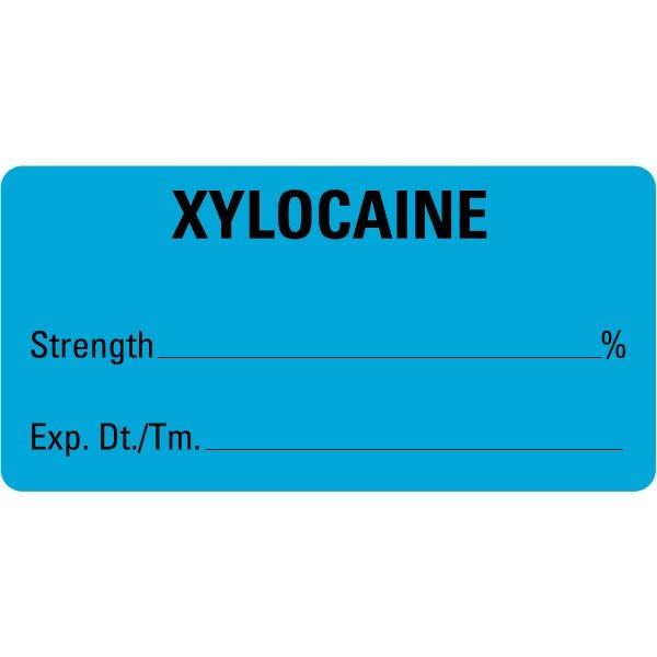 XYLOCAINE Labels 2"x1" 2" x 1" Labels (500 labels)